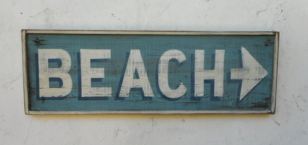 Beach with Painted Arrow Americana Art - Available in Multiple Styles