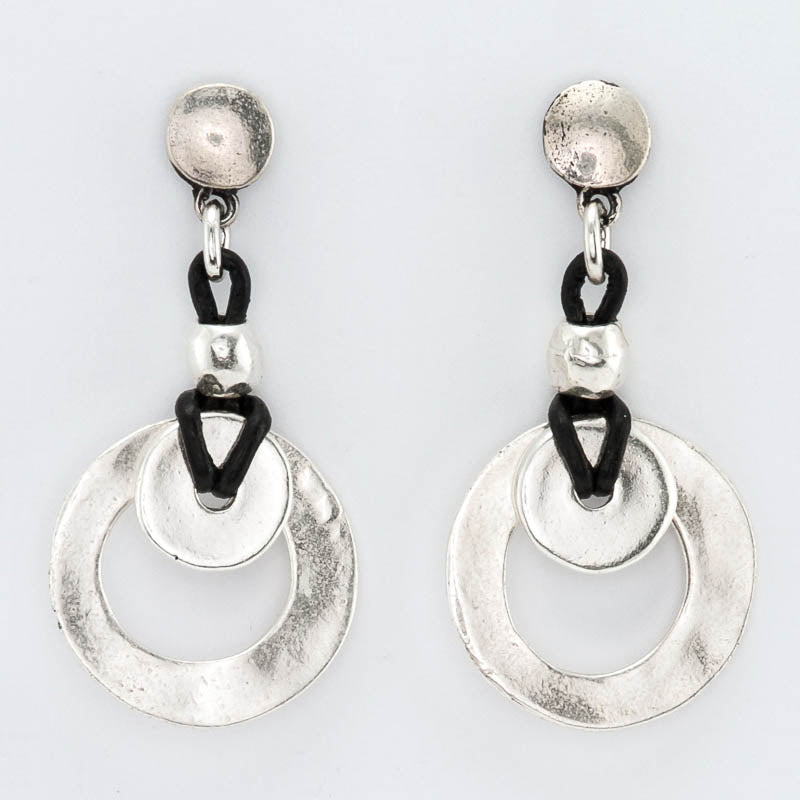 Leather Drop Post Earrings