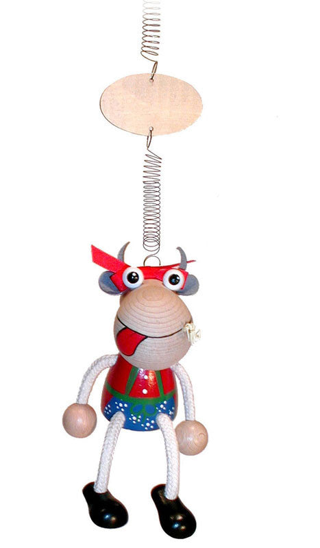 Cow with Dirndl Handcrafted Wooden Jumpie