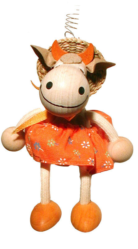 Cowgirl Orange Handcrafted Wooden Jumpie