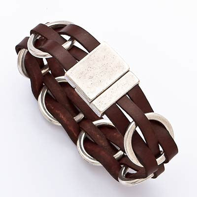 Symmetric Leather Bracelet