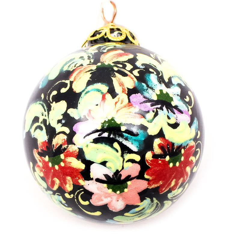 Wildflower Waltz Small Bulb Ceramic Ornament