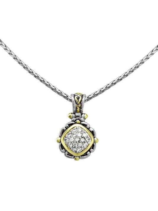 Nouveau Collection Simplicity Pave Square Slider with Chain by John Medeiros