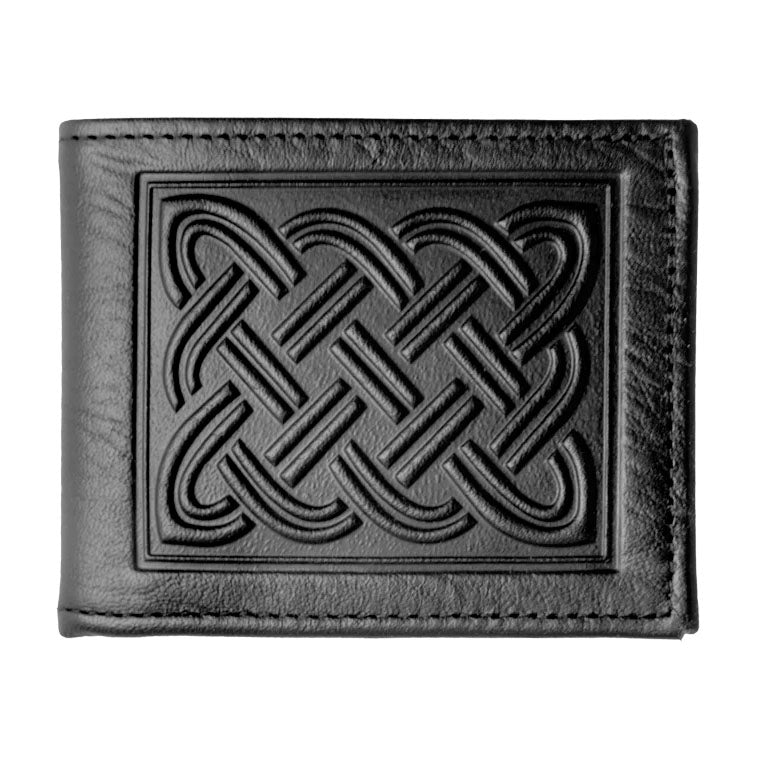 Leather Wallet - Celtic Braid in Black