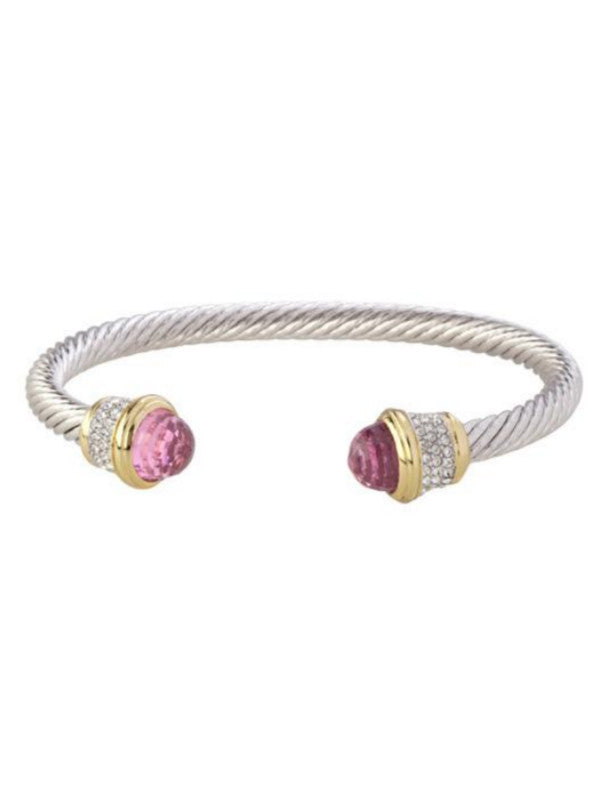 Briolette Wire Cuff Bracelet with Pavé by John Medeiros