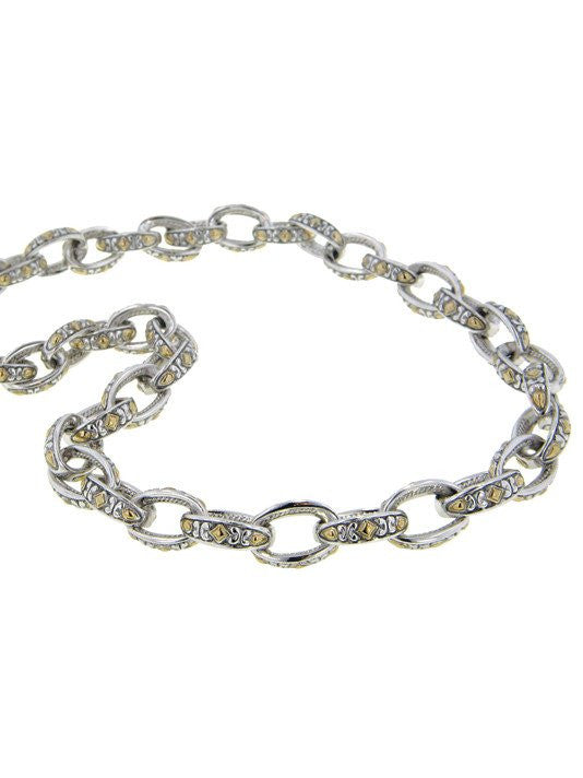 Two Tone Oval Link Necklace by John Medeiros