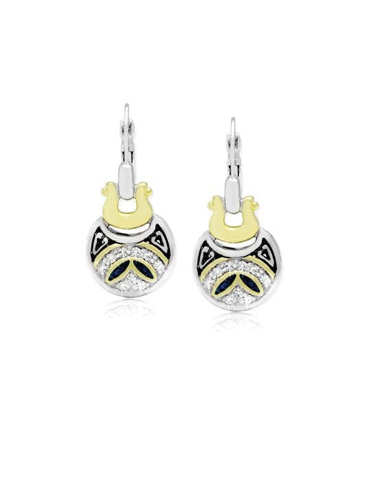 Anvil Timeless Blue Round Clip Earrings by John Medeiros