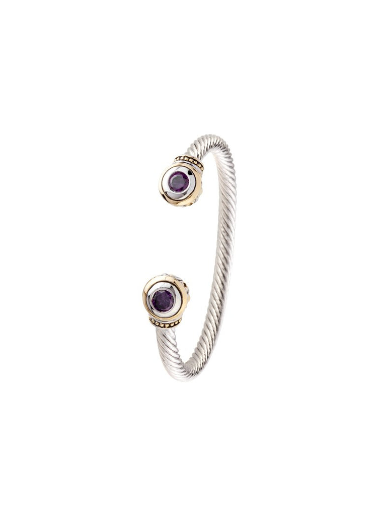 Beijos Two Stone Large Cuff Bracelet by John Medeiros