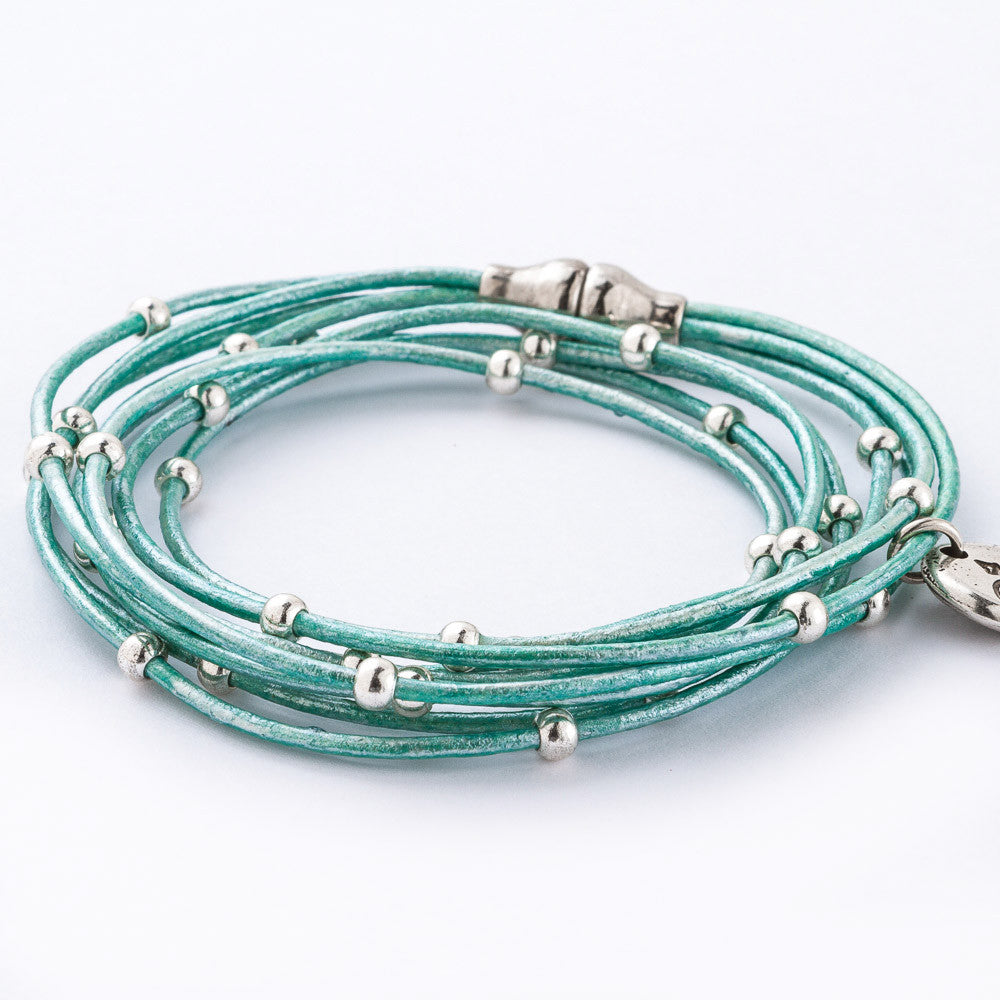 Spunky Leather Wrap Bracelet