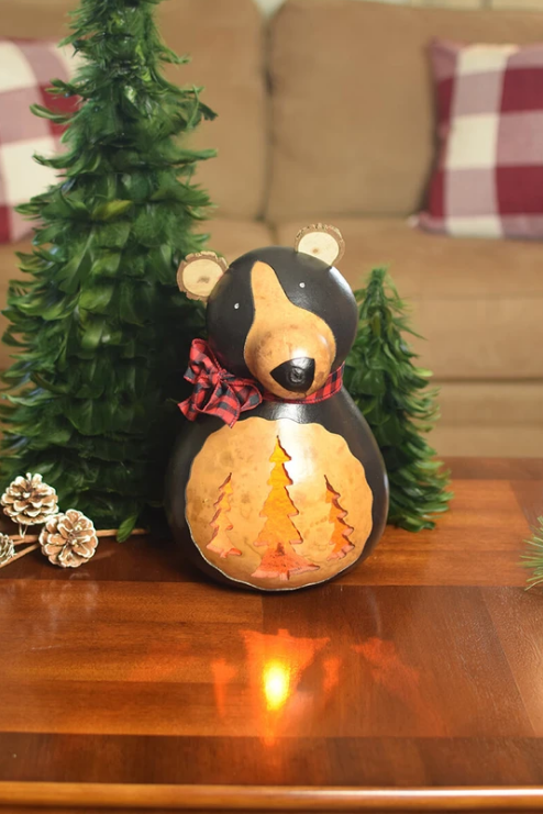 Bucky the Bear Gourd Large Lit