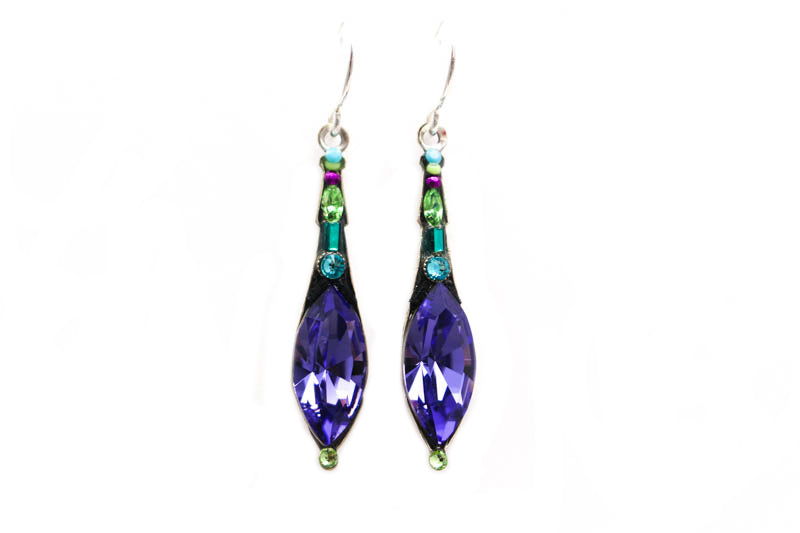 Tanzanite Elongated Drop Earrings by Firefly Jewelry