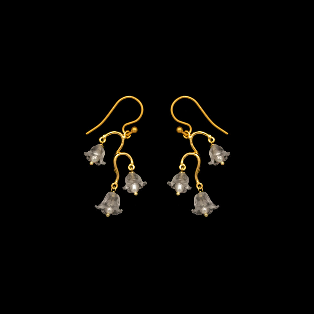 Lily of the Valley Dainty Wire Earrings By Michael Michaud