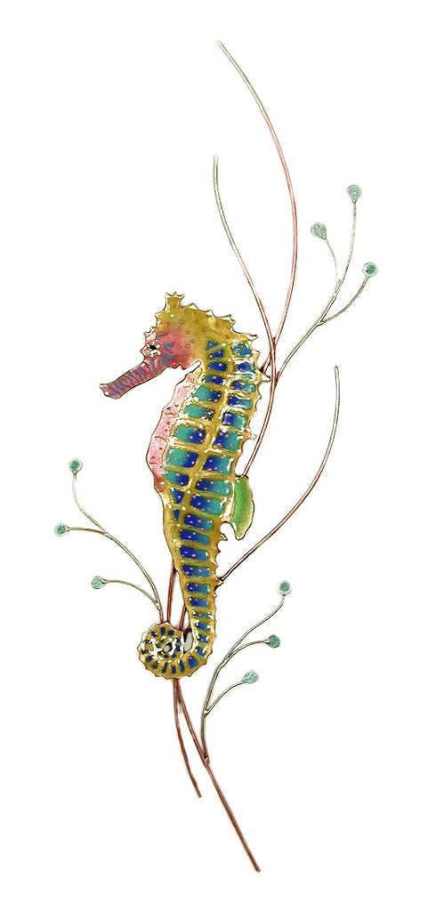 Seahorse, Rainbow, Left Facing Wall Art by Bovano