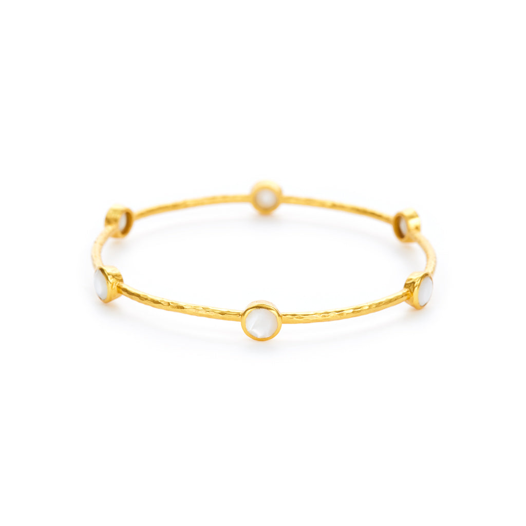 Milano Bangle Gold Mother of Pearl - Medium by Julie Vos