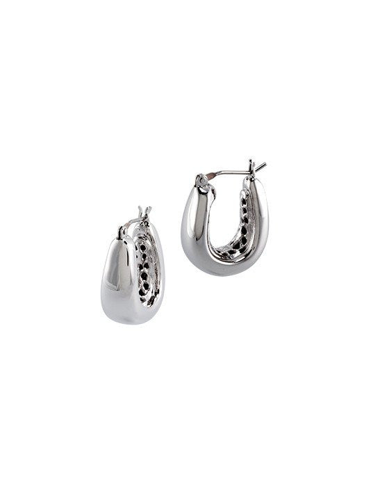 Antiqua Tailored Series Small Rhodium Earrings by John Medeiros