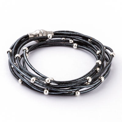 Spunky Leather Wrap Bracelet