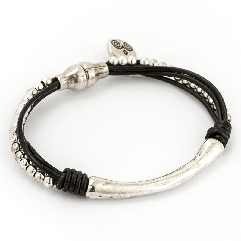 Sieze the Moment Leather Bracelet