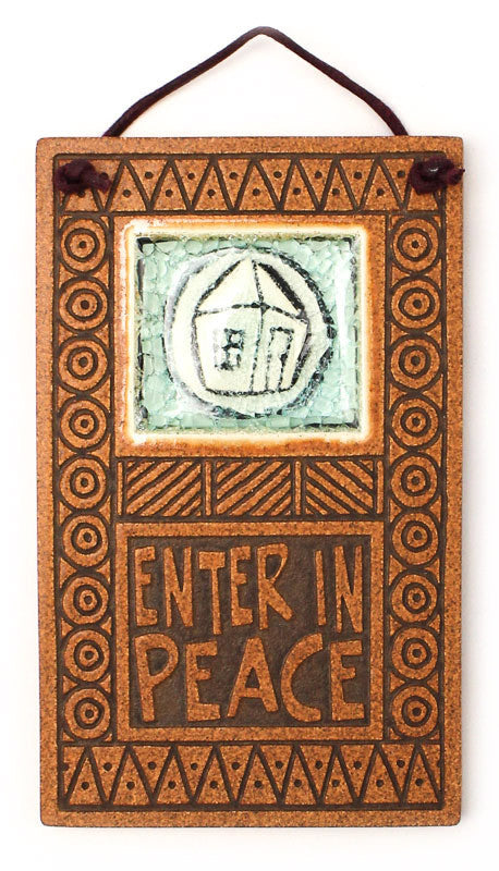 Enter in Peace Glass and Ceramic Tile