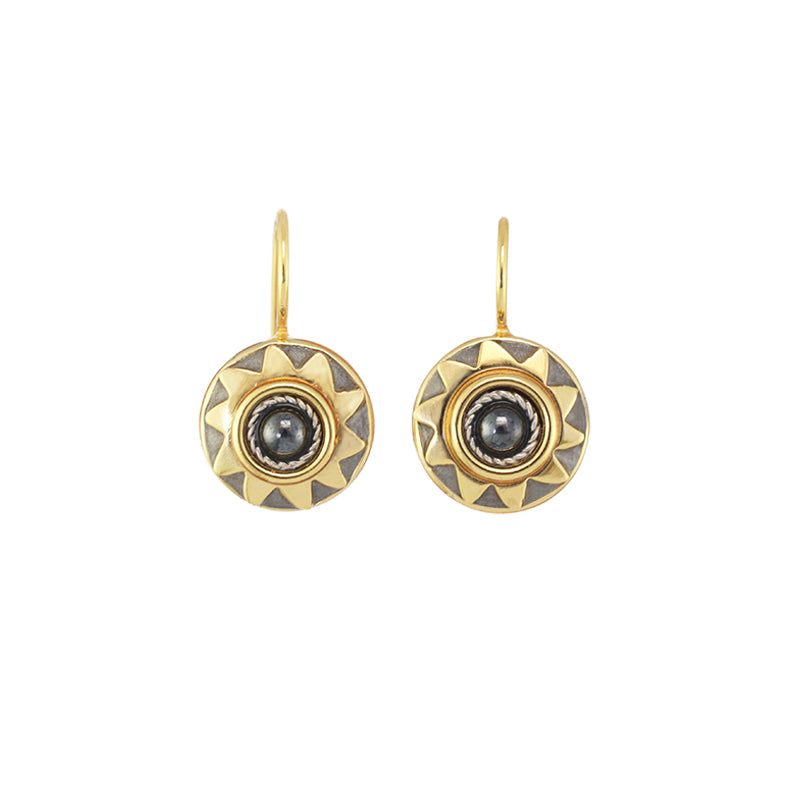Large Sunshine Earrings in Black