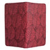 Leather Checkbook Cover - Fallen Leaves in Red