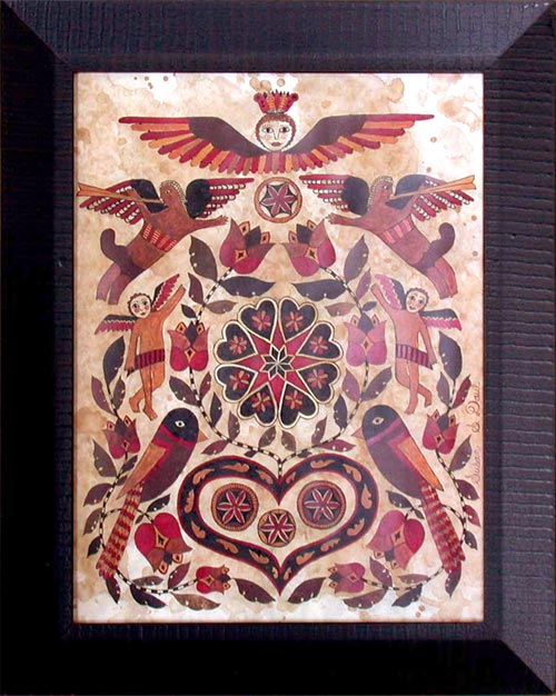 Central Star with Angels and Birds by Susan Daul