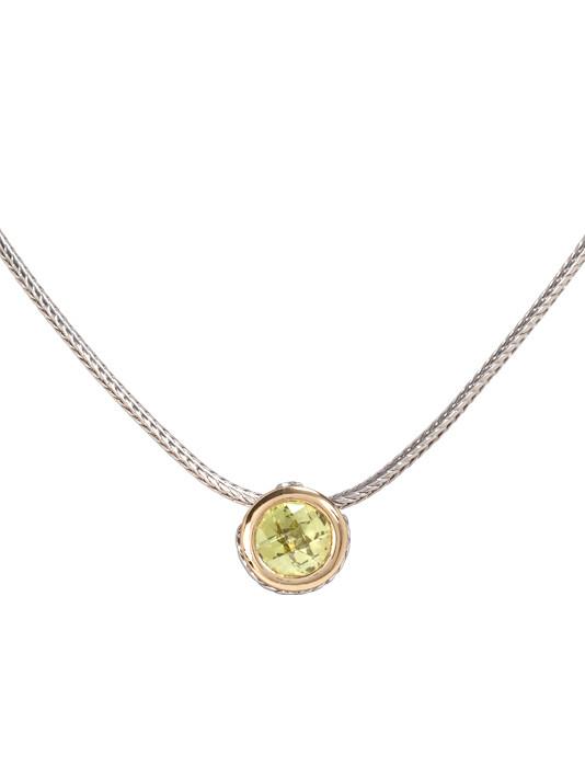 Oval Link Collection CZ Solitaire Necklace by John Medeiros