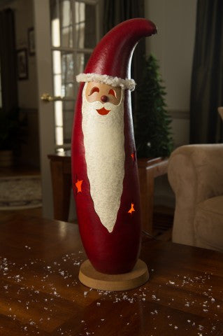 Santa with Stars Tall Gourd
