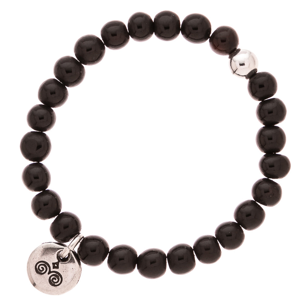 Black Beaded Bracelet
