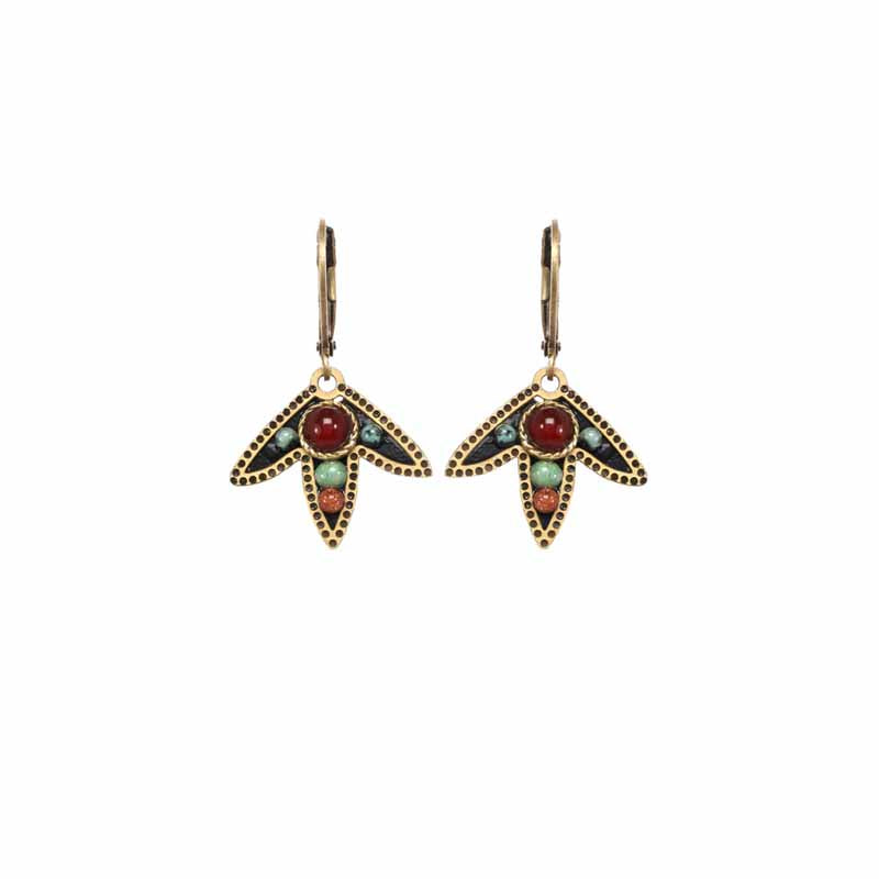Earth Small Leaves Wire Earrings