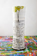 Home Poem Tall Vase Hand Painted Ceramic