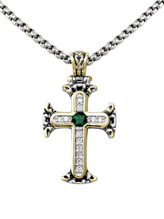Celebration Collection Pave Cross with Chain by John Medeiros