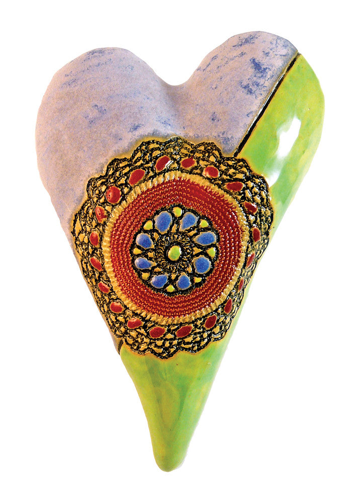 Cirque Medallion Medium Heart Ceramic Wall Art