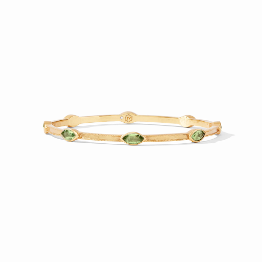 Monaco Bangle Gold Jade Green Medium by Julie Vos