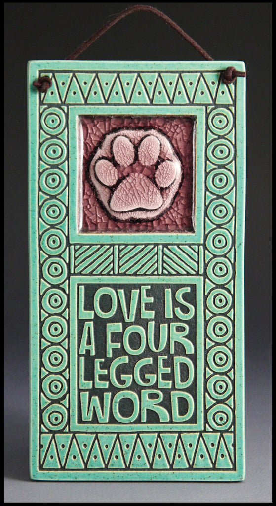Four Legged Word Glass Tile