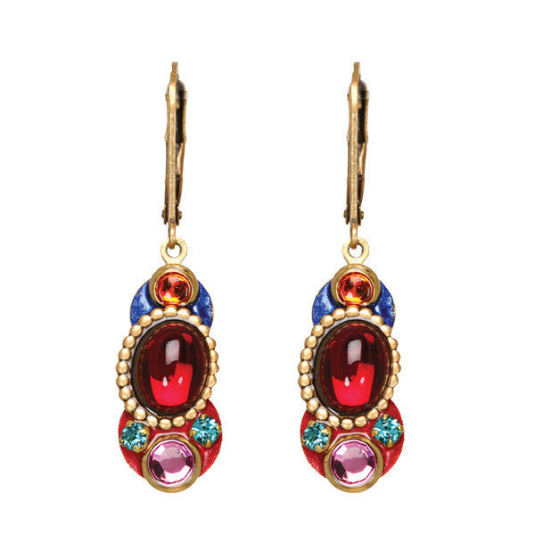 Confetti Small Oval Dangle Earrings