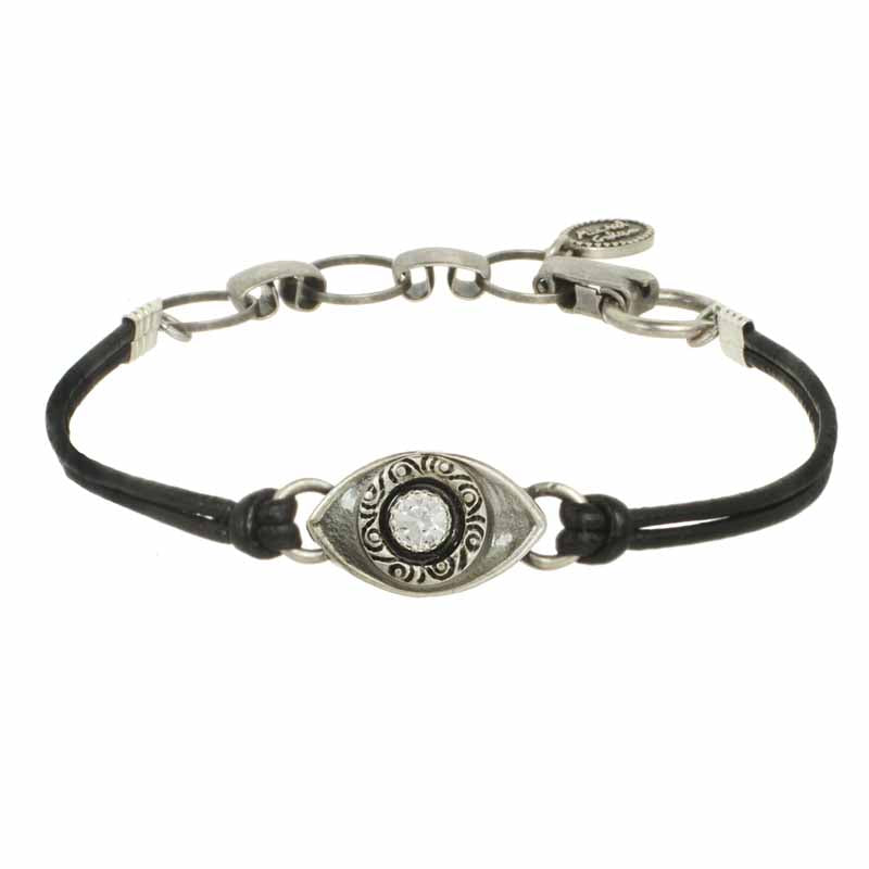 Gray Silver Eye Bracelet