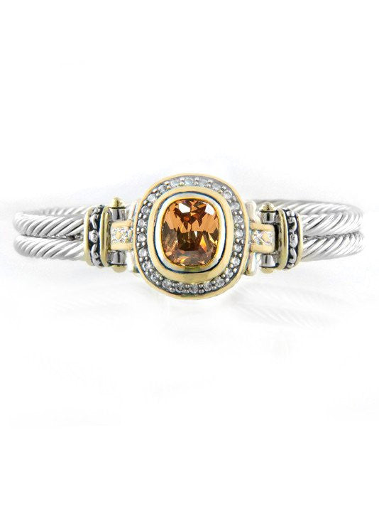 Nouveau Pave Accented Oval Bracelet by John Medeiros