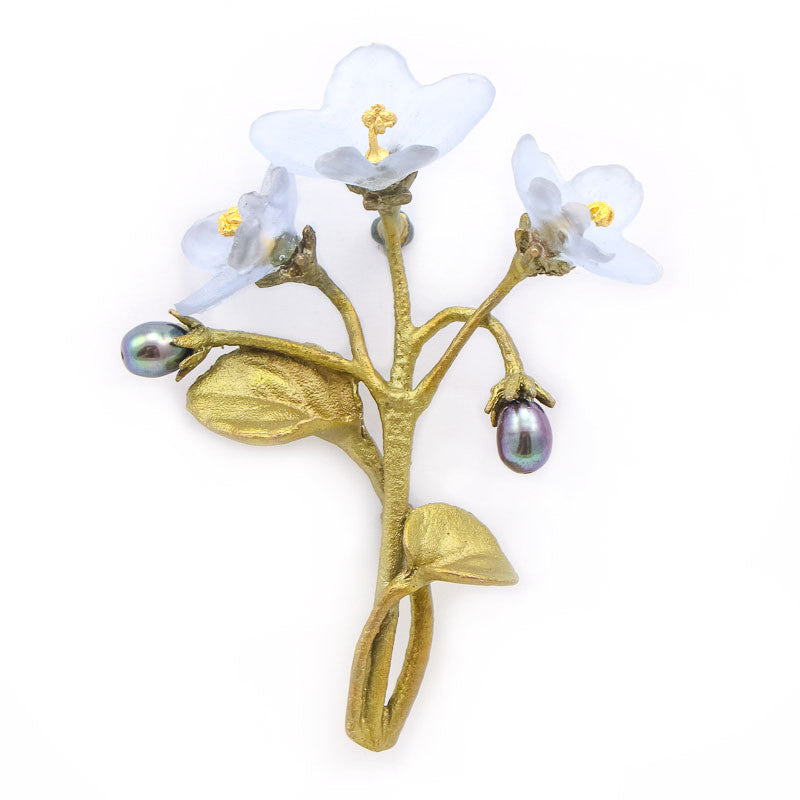 African Violet Brooch
