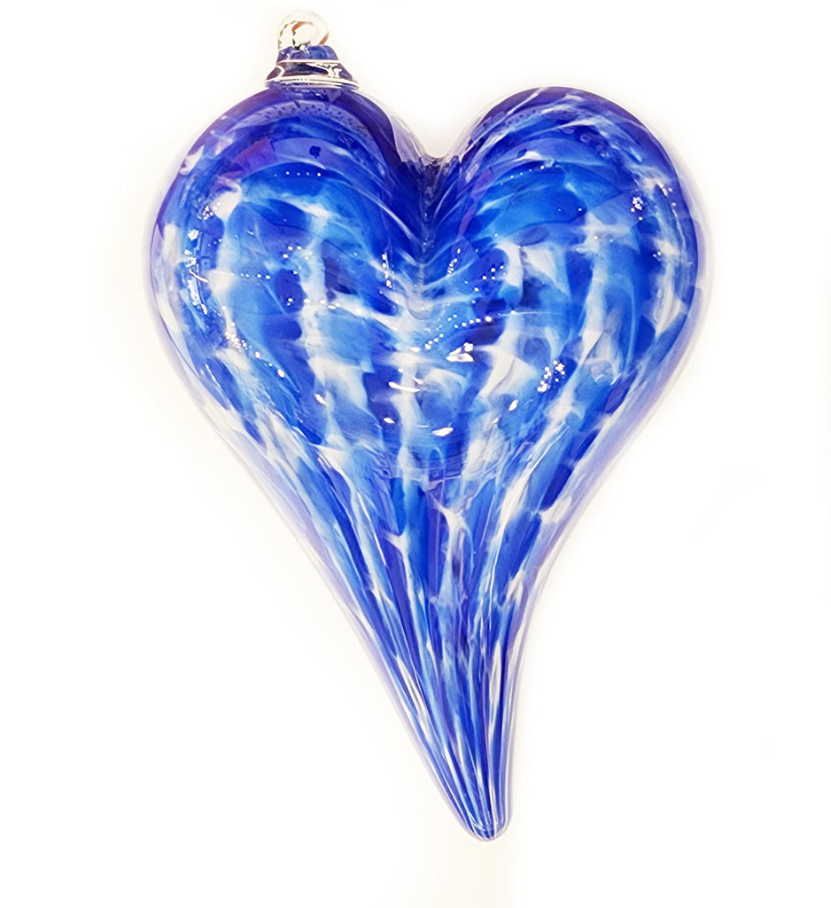 Heart in Red Handblown Glass Decoration