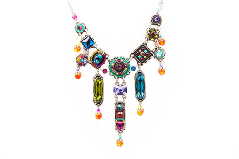 Multi Color Petite Dolce Vita Elaborate Necklace by Firefly Jewelry
