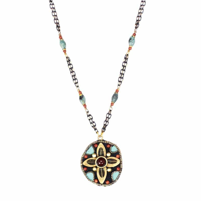 Earth Medium Circle Necklace
