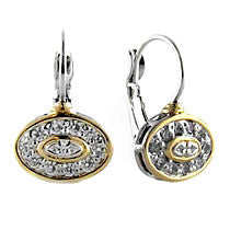 O-Link Collection French Wire Filigree Oval CZ Earring by John Medeiros