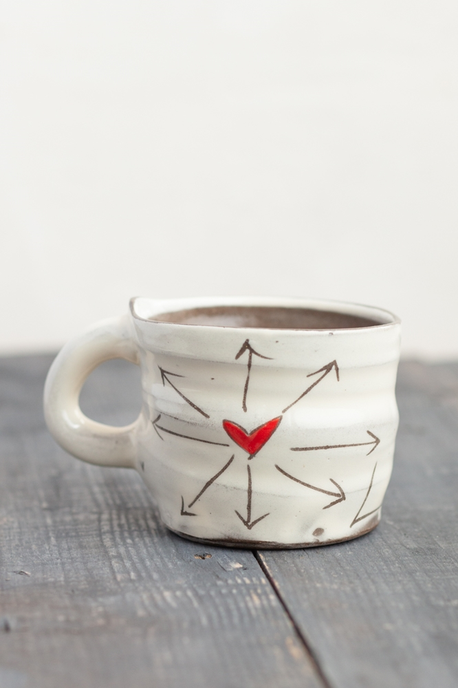 Love All Ways Mug Hand Painted Ceramic
