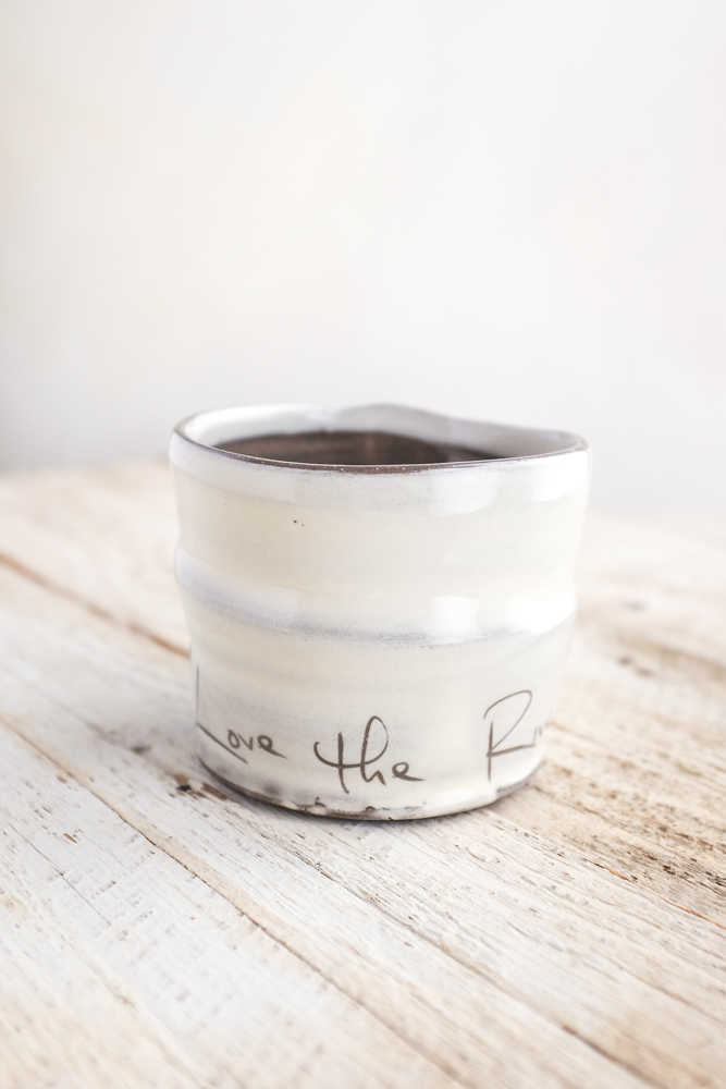 Love the River Mug Hand Painted Ceramic