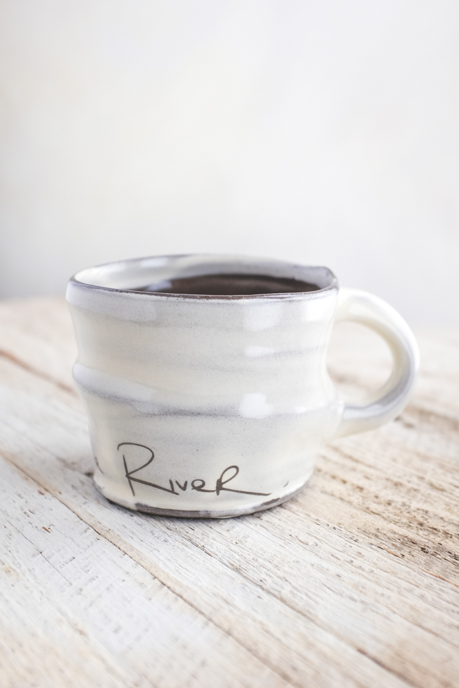 Love the River Mug Hand Painted Ceramic