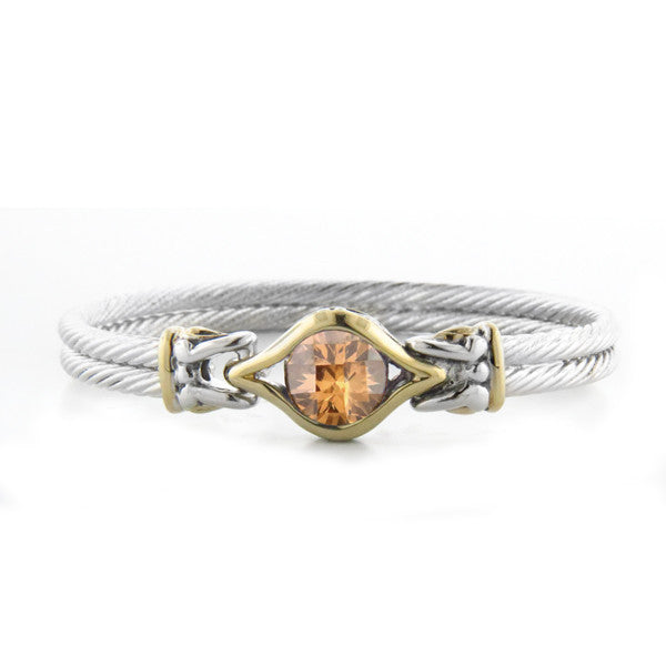 Champagne Double Wire Vista Bracelet by John Medeiros