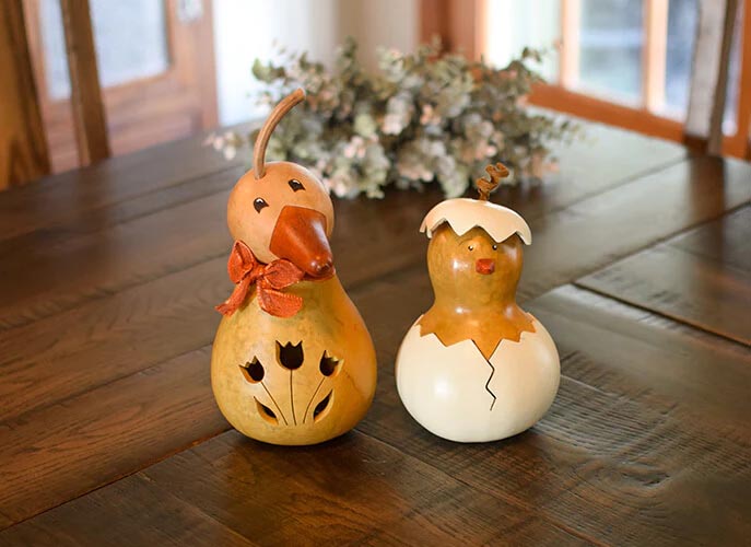 Spring Bird Gourds - Available in Multiple Sizes