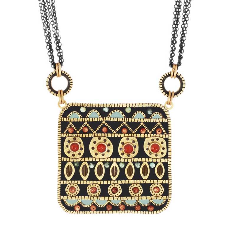 Earth Large Square Necklace