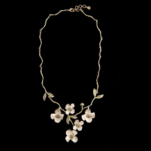 Dogwood 16 Inch Adjustable Spray Necklace by Michael Michaud