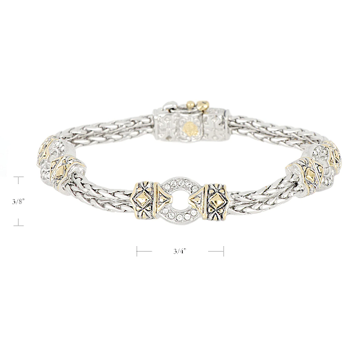 Antiqua Collection Three Circle Pavé 7" Bracelet by John Medeiros